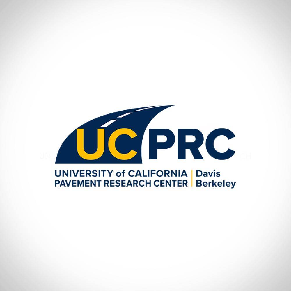 UC PRC logo: navy and gold stylized road arch with full center name