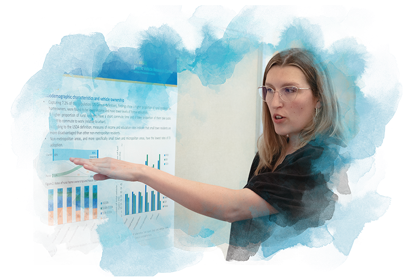 ITS TTP student discusses her research poster