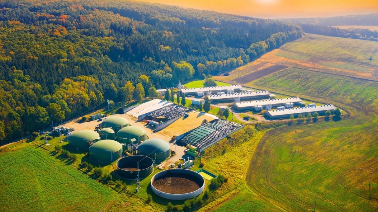 Aerial view of biofuel location