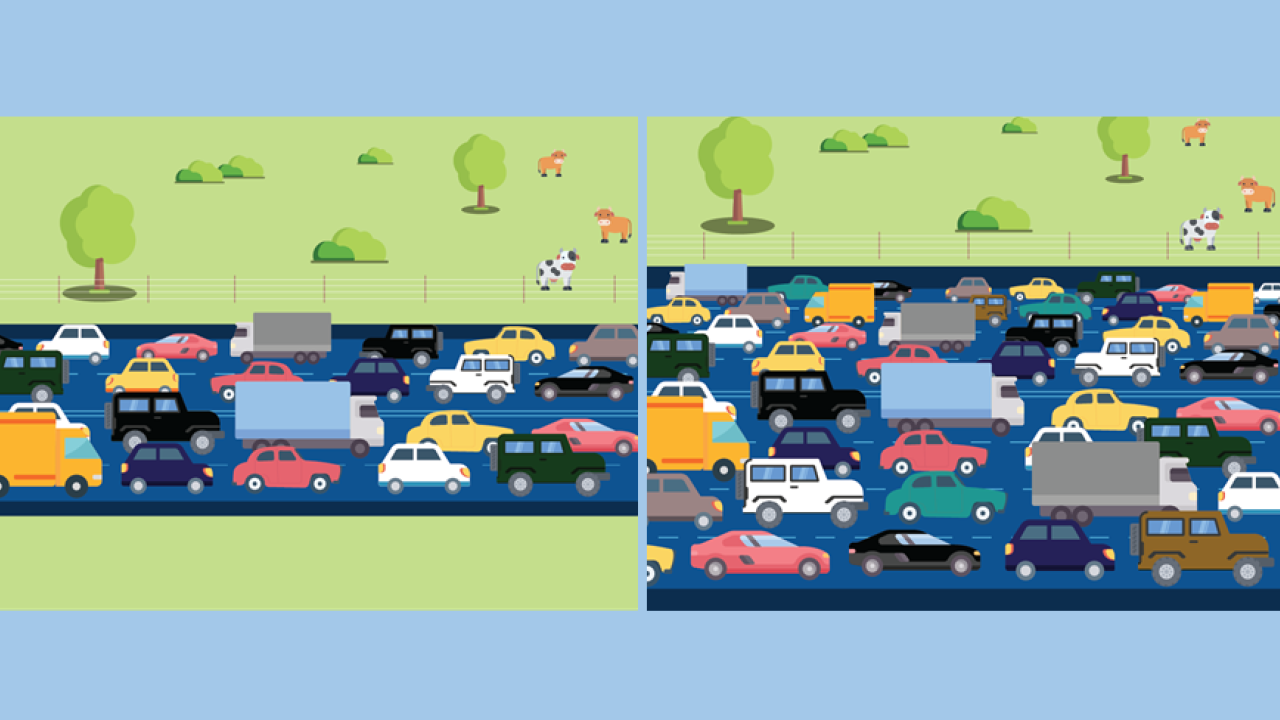 Illustration of traffic congestion