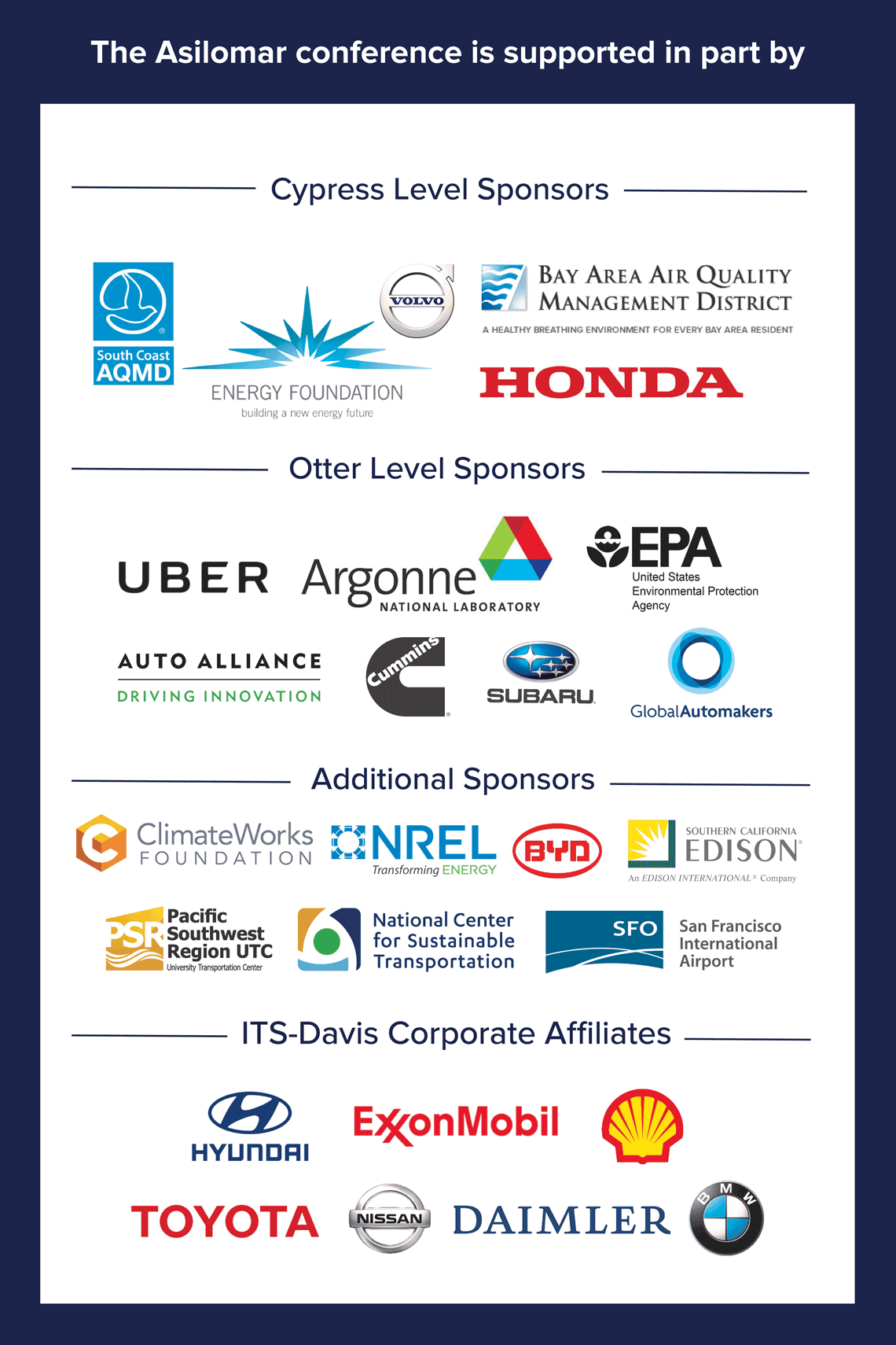 Asilomar 2019 Sponsors