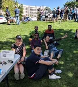 Image of People on Grass at Picnic Day 2018 EV Showcase 