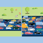Illustration of traffic congestion